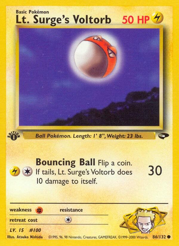 Gym Challenge [1st-Edition] Lt. Surge's Voltorb [1st-Edition] Pokémon card